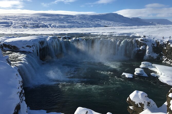 4x4 MiniBus Tour Lake Myvatn, Dettifoss,Selfoss, Godafoss and Nature Baths - Dimmuborgir puts you among lava pillars and dark rock