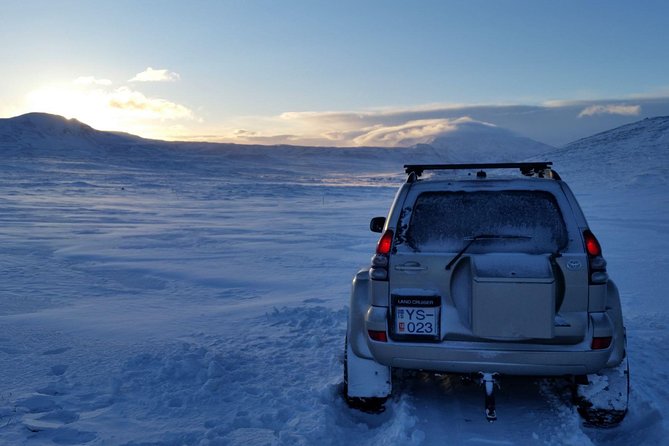 Arctic Fox Travel Dettifoss lake Mývatn winter private super jeep tour - Lake Mývatn, volcanic scenery and a short pause