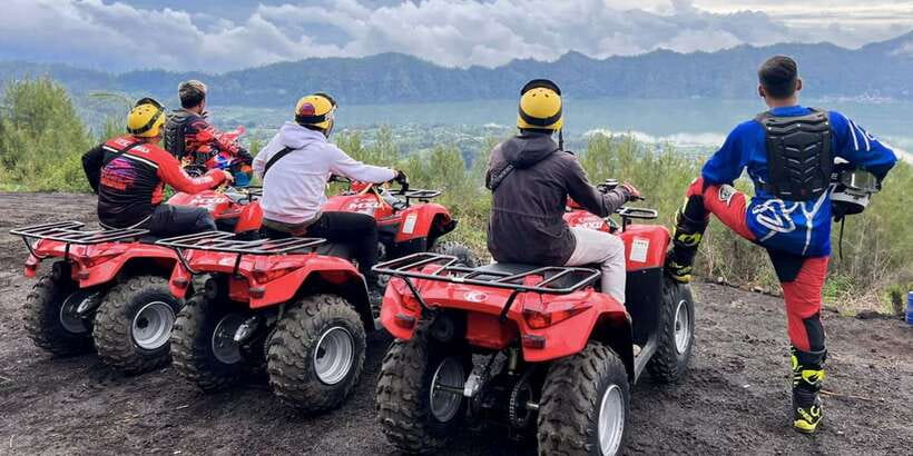 Bali: ATV Batur Sunrise, Lava, Pine Forest and Hot Spring - Mount Batur sunrise and the black lava zone