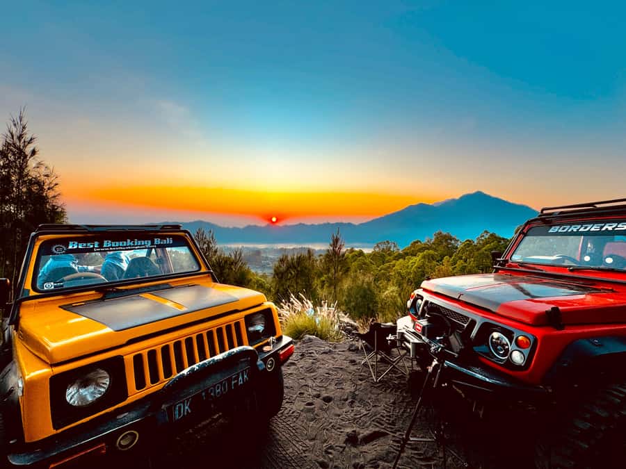 Bali : Private Sunrise Jeep Tour and Hot Spring All Include - Black lava fields add a volcanic edge