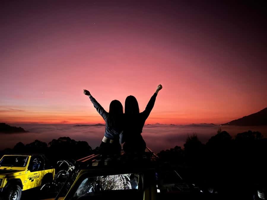 Bali: Shared Mount Batur Sunrise Jeep Tour with Hot Springs - The Mount Batur Jeep ride before sunrise