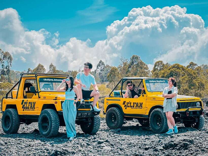 Bali: Sunset Mount Batur Jeep and Hot Spring All Inclusive - Optional coffee and tea tasting in the highlands