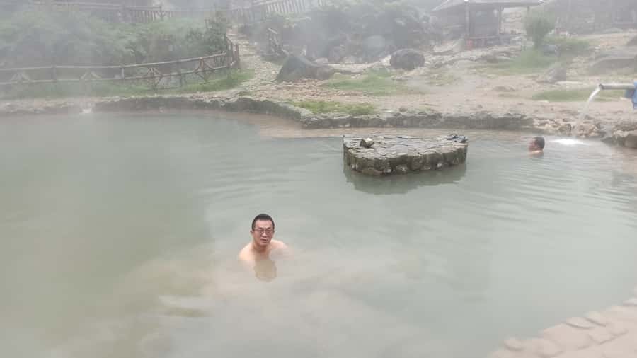 Bandung: White Crater Hotspring Tea Plans And Lunch Included - Kawah Rengganis, the suspension bridge, and the basket cable ride