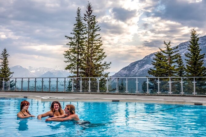 Banff: Gondola, Hot Spring and Three Lakes Tour - Bow Falls, Surprise Corner, and the Banff sign