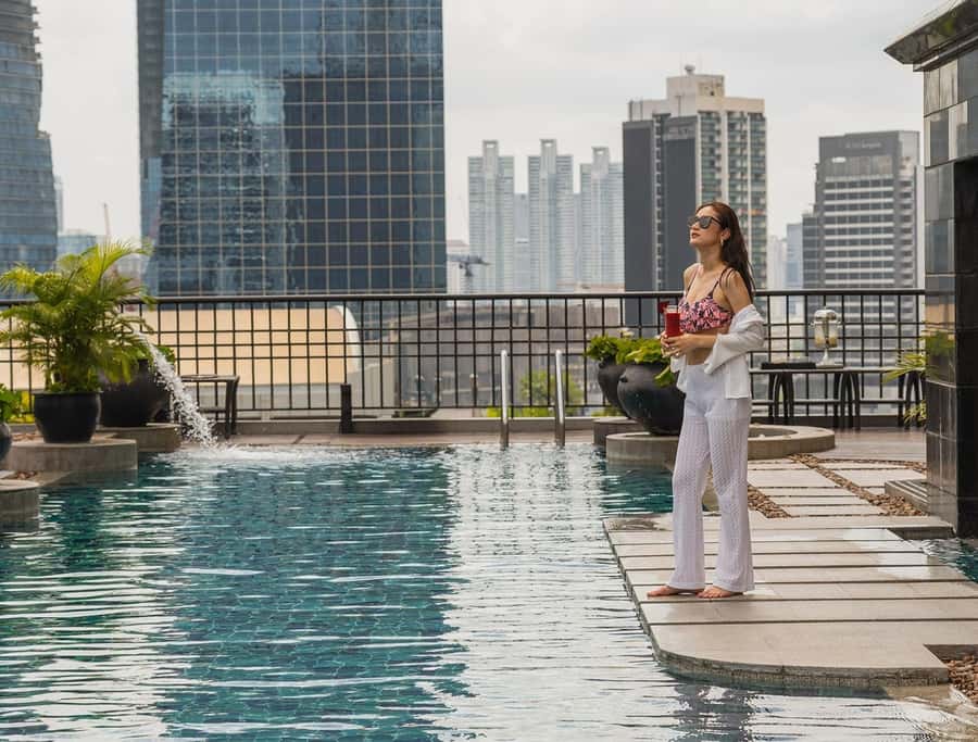 Bangkok: Banyan Tree Hotel Staycation Packages - Pool time and the optional spa