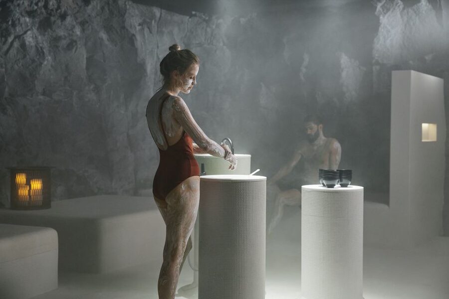 Blue Lagoon: Retreat Spa Experience & Private Changing Suite - Sauna, steam cave, fireplace, and cold plunge