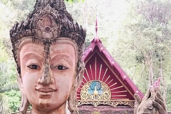 Chiang Rai White Blue Red Temples with Hot Spring from Chaing Mai - The Red Temple and its giant Guan Yin