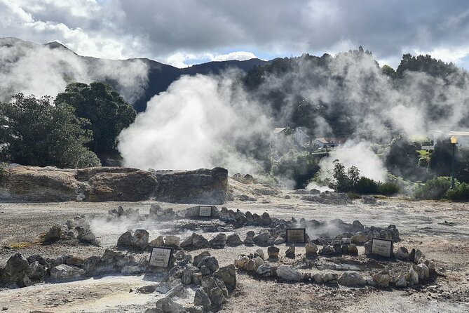 Couples PRIVATE Hybrid 4X4 Tour - Furnas (Inc Hot Springs and 3 Course Lunch) - Lagoa das Furnas and the Gothic lakeside chapel