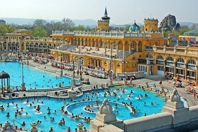 Entrance to Szechenyi Spa in Budapest - The biggest booking risk: getting through the gate