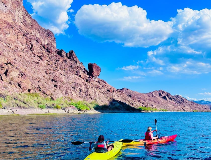 From Las Vegas: Hoover Dam Kayak Trip with 6 Hot Springs - Caves, waterfalls, and the odd names along the route