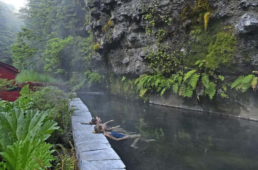 From Pucón: Geometric Hot Springs - Arriving at Geometric Hot Springs
