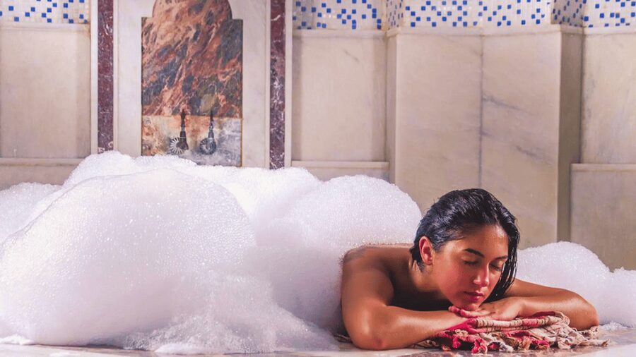 From Side Turkish Bath: Full-Body Peeling & Relaxing Massage - The heated marble platform and full-body peeling