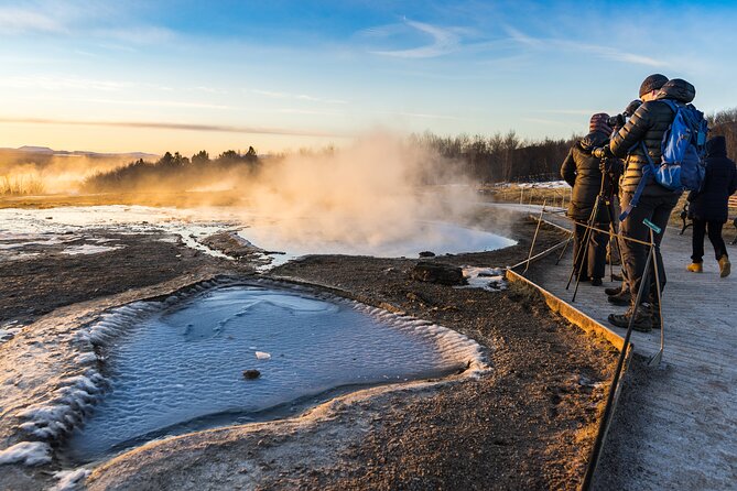 Golden Circle, Kerid and Sky Lagoon Small Group Day Tour - Strokkur and the steaming Geysir field