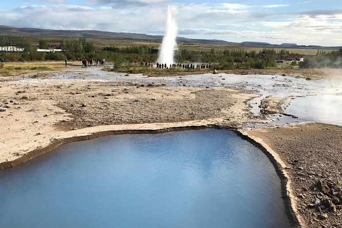 Golden Circle & Secret Lagoon & Friðheimar (lunch included) - PRIVATE TOUR - Geysir, Strokkur, and Faxi: Iceland’s geothermal show