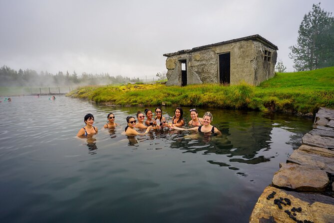 Golden Circle with Tomato Farm Lunch & Secret Lagoon Bathing - Strokkur and the hot ground at Geysir