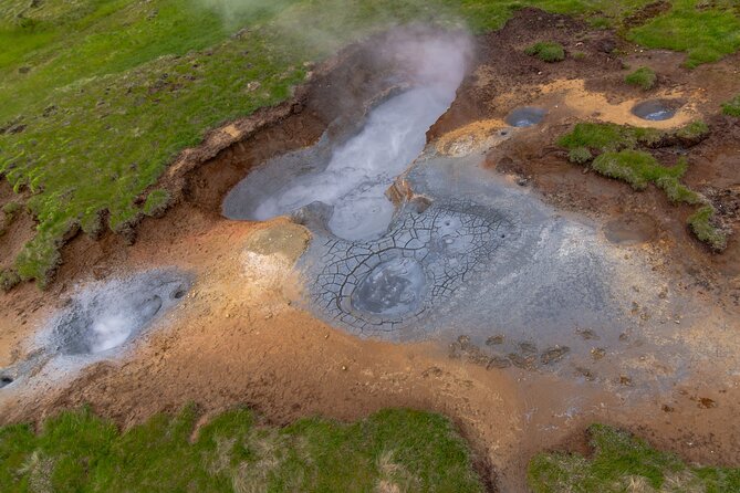 Helicopter Flight Over Geothermal Landscapes from Reykjavik - Hengill’s Craters, Lava, and Geothermal Heat