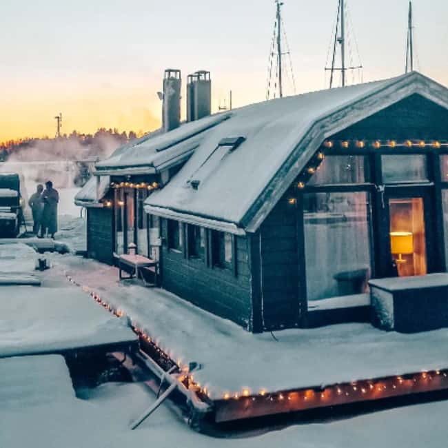Helsinki: Rustic Traditional Floating Sauna Experience - The boat, the briefing, and the first sauna session