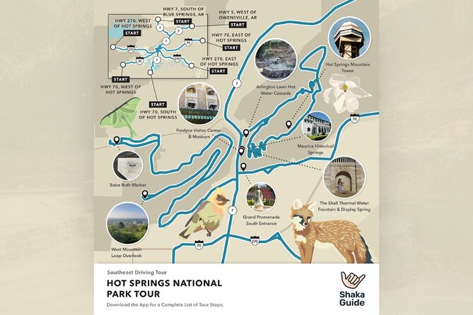 Hot Springs National Park Self Guided Audio Tour - How the self-guided route works