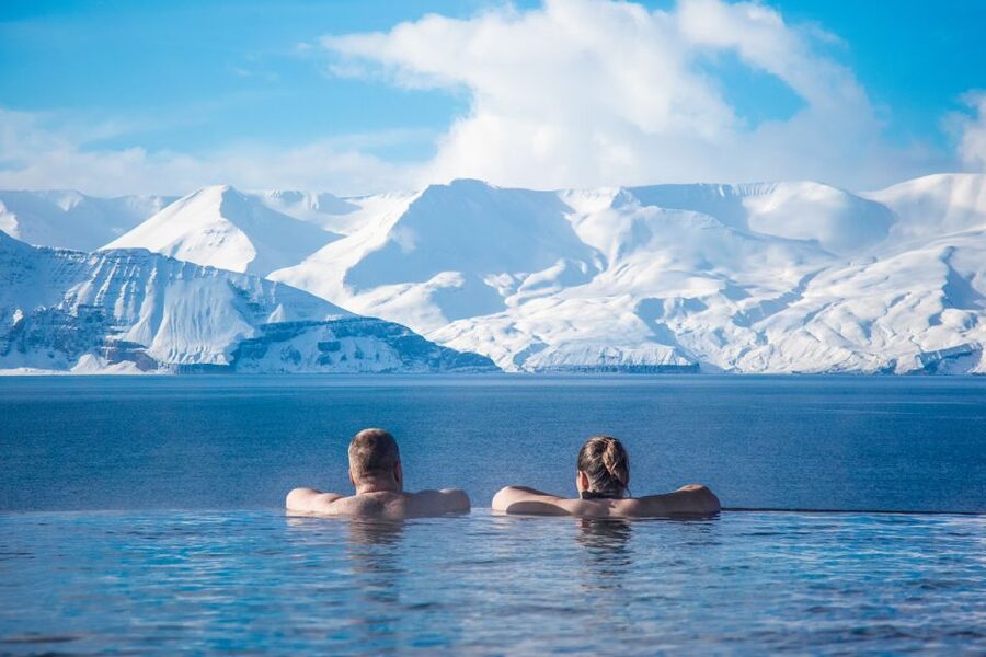 Husavik: GeoSea Geothermal Baths Entrance Ticket - The view, the weather, and the chance of whales