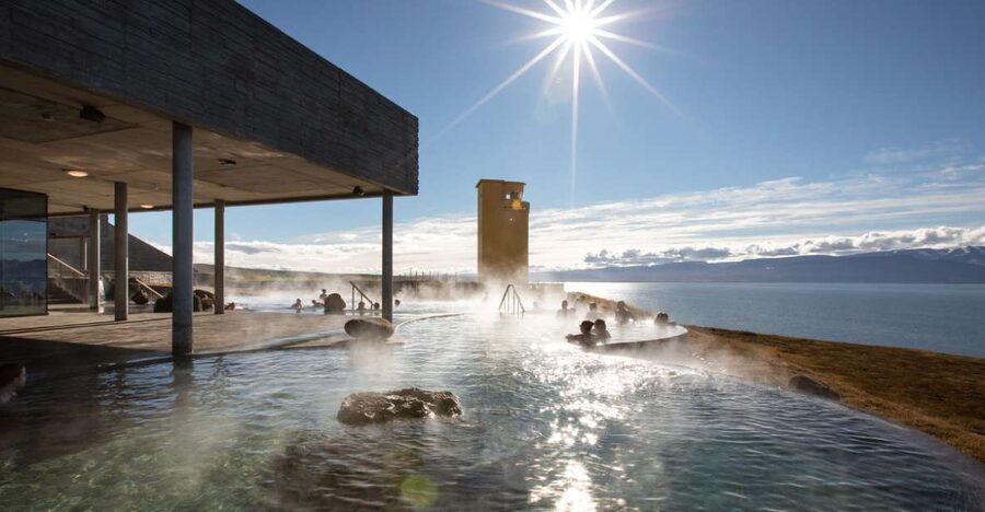 Husavik: GeoSea Geothermal Baths Entrance Ticket - The warm seawater pools at 38 to 39°C