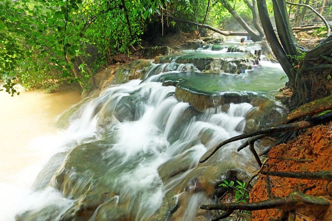 Krabi Emerald Pool, Hot Spring and Tiger Temple - Tiger Temple and the long stone staircase