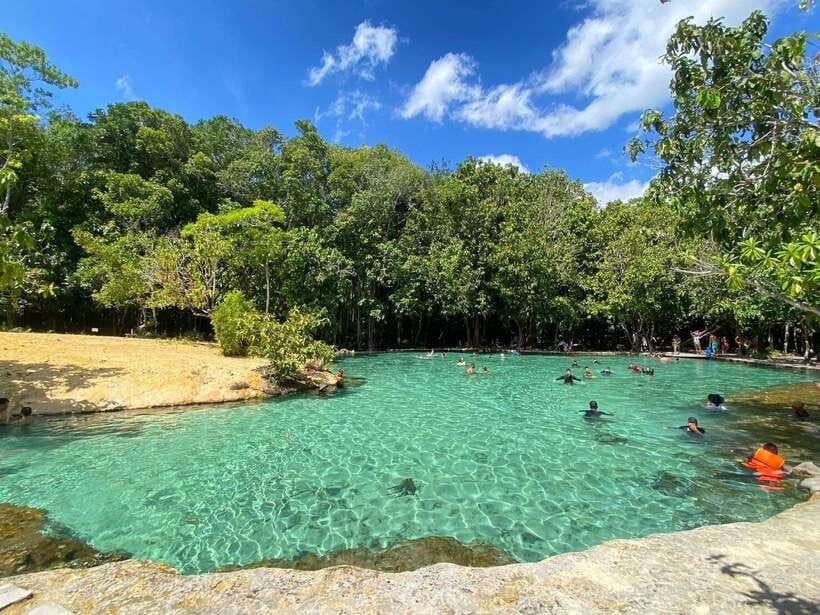 Krabi: Tiger Cave Temple, Emerald Pool and Hot Springs Tour - Monkeys are funny until they grab your bag