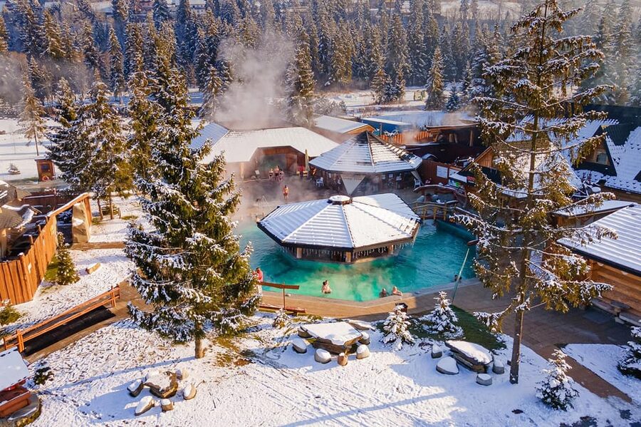 Krakow: Zakopane Cable Car, Vodka, Cheese & Hot Springs Tour - Three hours at Terma Bania