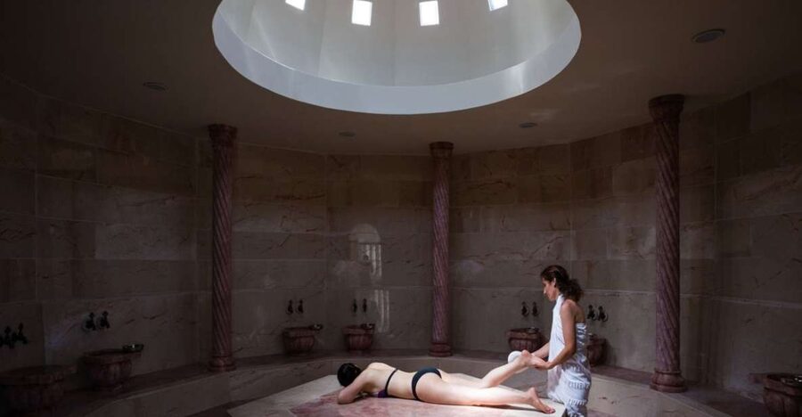 Kusadasi: Turkish Bath Experience with Hotel Pickup - The hot room and marble slab