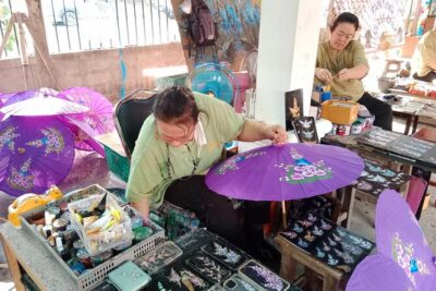 Mae Kampong Village, Hot Springs, Bor Sang Umbrellas Making Tour