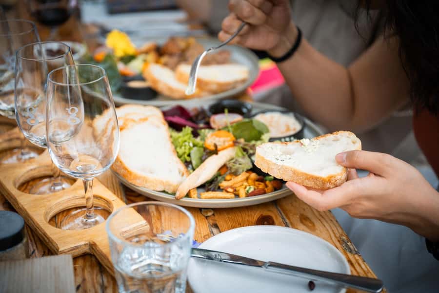 Melbourne: Peninsula Hot Springs with Lunch and Wine - Green Olive Estate turns lunch into the main meal