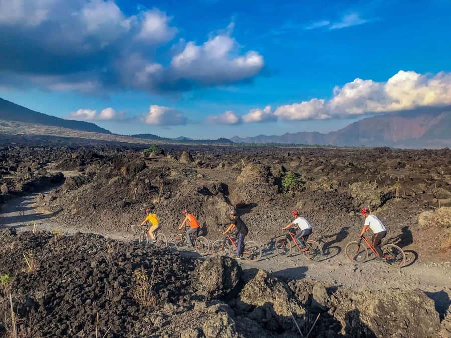 Mount Batur: Black Lava Cycling Tour w/ Natural Hot Spring - The hot spring at Toya Bungkah