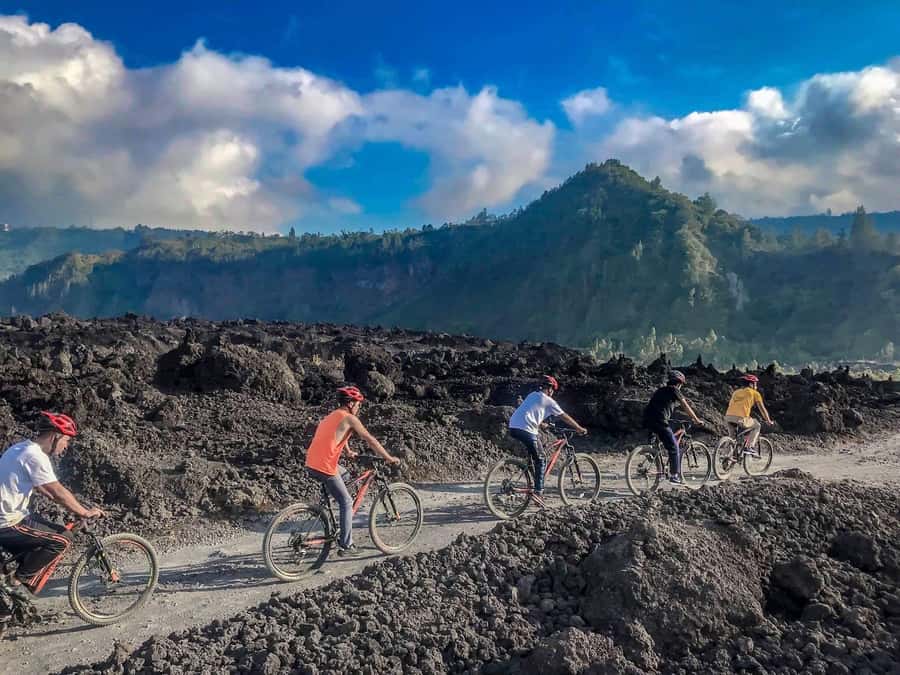 Mount Batur: Black Lava Cycling Tour w/ Natural Hot Spring - How difficult is the cycling?