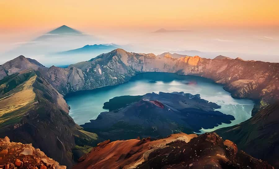 mount rinjani 3D/2N summit,lake.hot spring and crater rim - Day three: four to five hours down to Senaru
