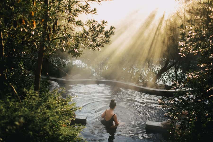 Peninsula Hot Springs: Entry Ticket with Bath House - The hilltop pool delivers the best views