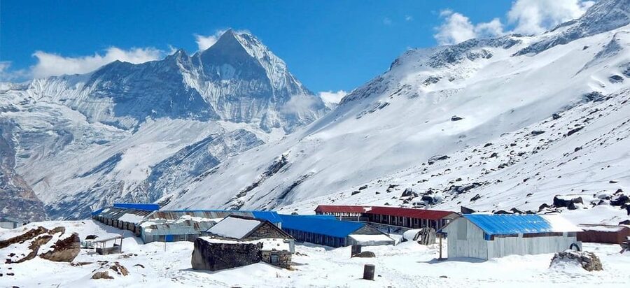 Pokhara: 7-Day Annapurna Base Camp Trek & Natural Hot Spring - Day 5: Annapurna Base Camp to Bamboo, 2,335 Meters
