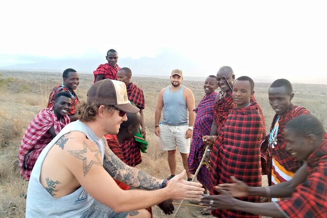 Private Tour to Materuni Waterfalls, coffee tour, Kikuletwa Hot Springs & Maasai - Meeting Maasai families at the boma