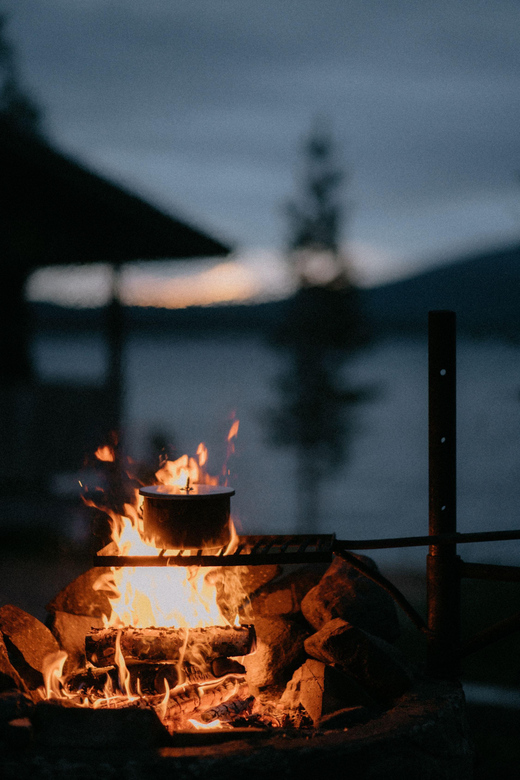 Private Traditional Sauna, Ice Dip and Dinner in the Wild - The icy lake dip and snow roll