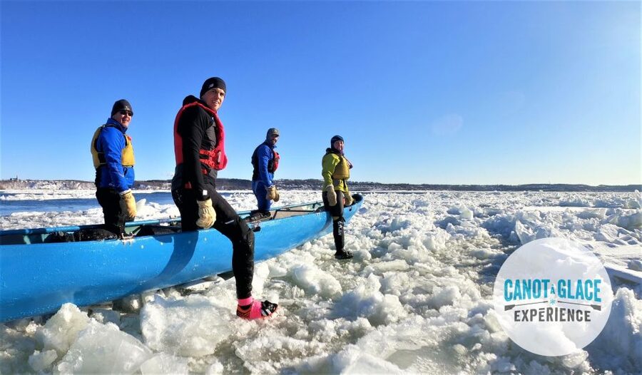 Quebec City: Ice Canoeing with Hot Chocolate & Sauna - Meeting the river at Anse-au-Foulon