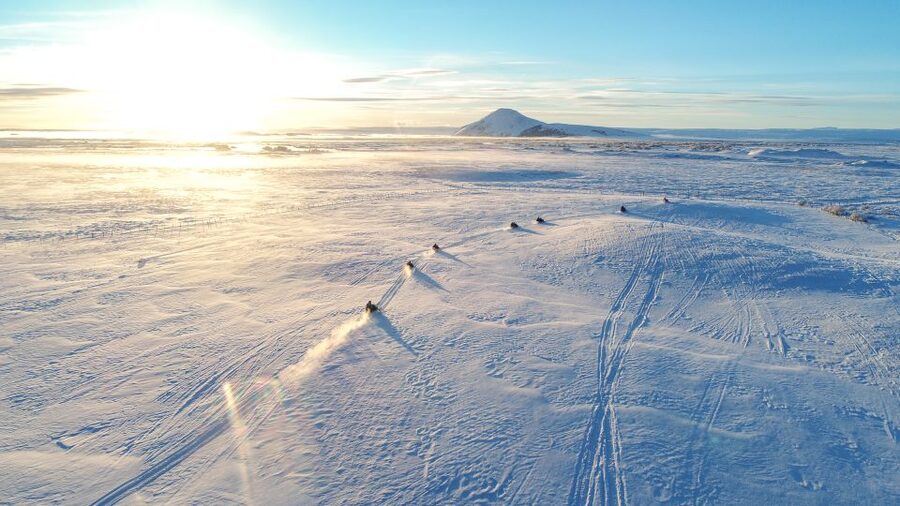 Reykjahlid: Snowmobile Adventure by Lake Mývatn - About 70 minutes across snowy volcanic country