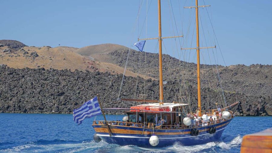 Santorini Volcano, Hot Springs Adventure - Walking on Nea Kameni’s active volcanic ground