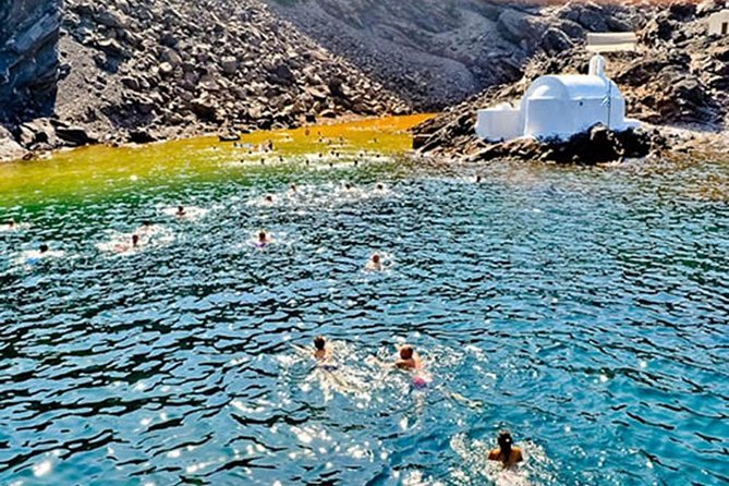 Santorini Volcano & Hot Springs Tour - The Palaia Kameni swim is warm, but not a spa visit
