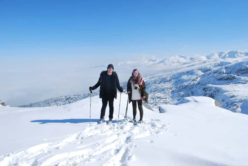 Sofia: Seven Rila Lakes Snowshoe Walk & Thermal Spring Pools - Snowshoeing toward the Kidney Lake