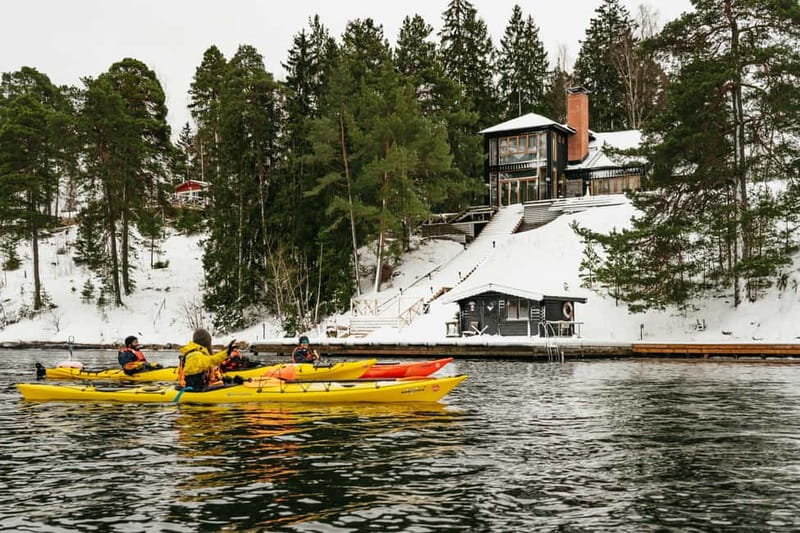 Stockholm: Winter Kayaking, Swedish Fika, and Hot Sauna - Paddling through Vaxholm’s island world
