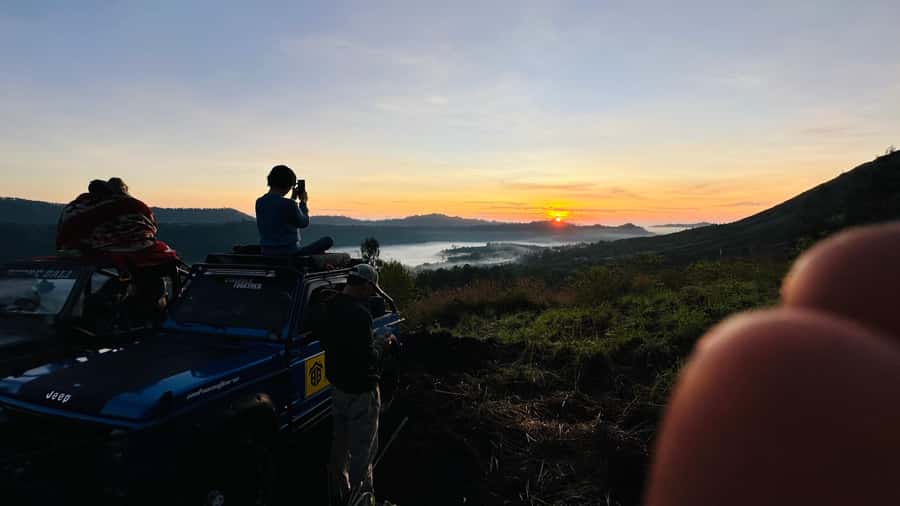 Sunrise Jeep Tour Mount Batur & Hot Spring (Private Tour) - Soaking beside Lake Batur