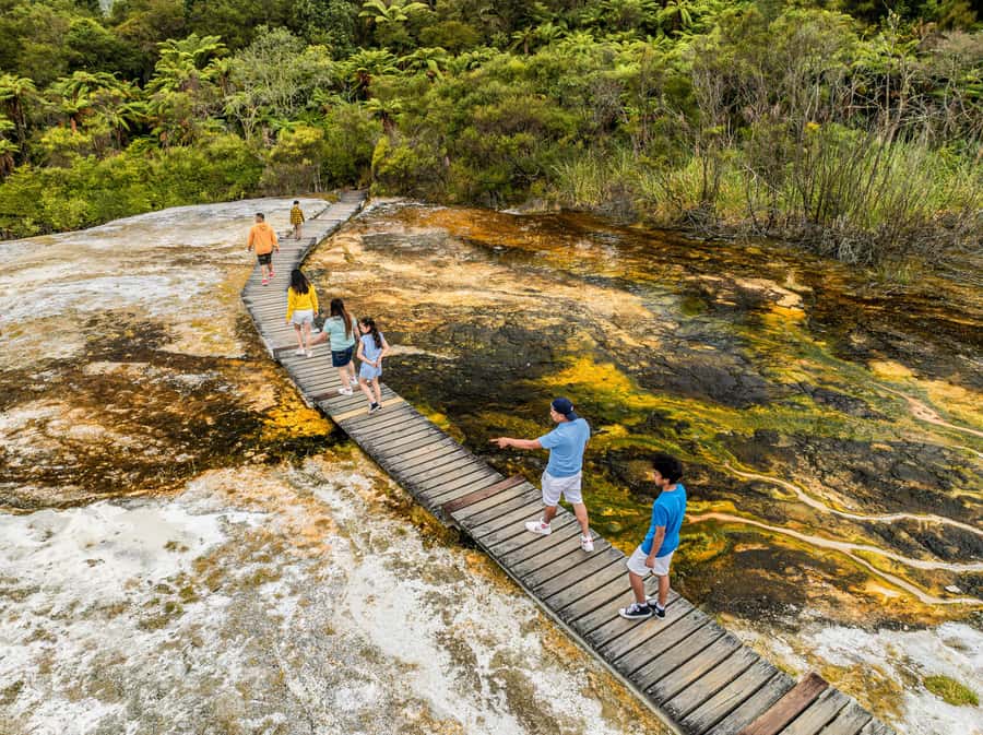 Taupo: Orakei Korako Geothermal Park and Cave Entry Ticket - Geysers, mud pools, and silica terraces along the route