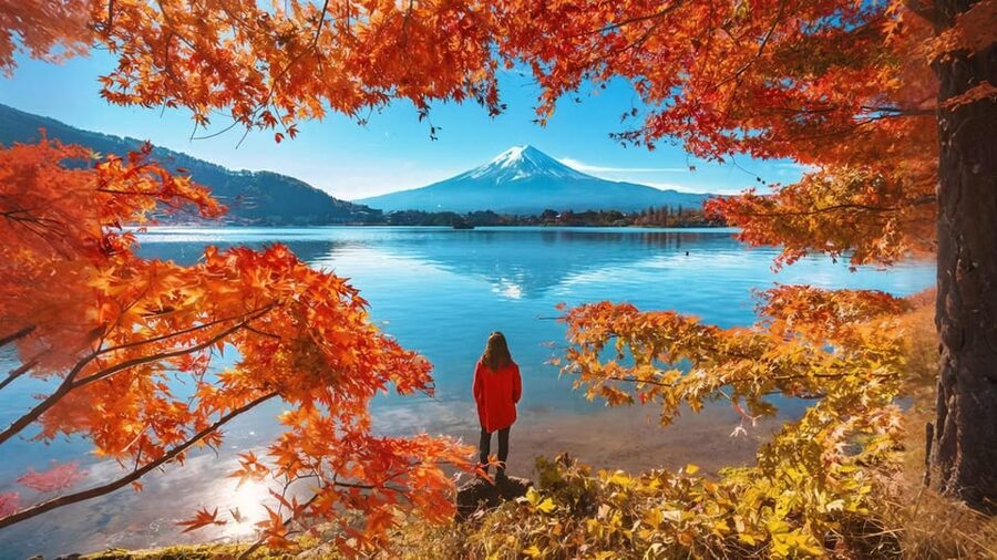 Tokyo: Mt Fuji Lake Kawaguchi & Yamanaka Hot Spring Day Tour - Lawson Kawaguchiko Station and the classic street photograph