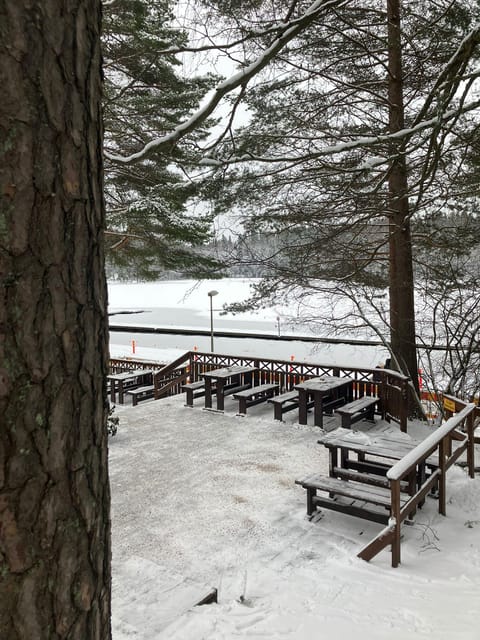 Traditional smoke sauna experience and national park visit - Campfire food makes the hiking break worthwhile