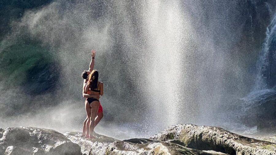 Valencia: Waterfalls and Thermal Springs Tour with Swimming - The 60-meter Bridal Veil waterfall