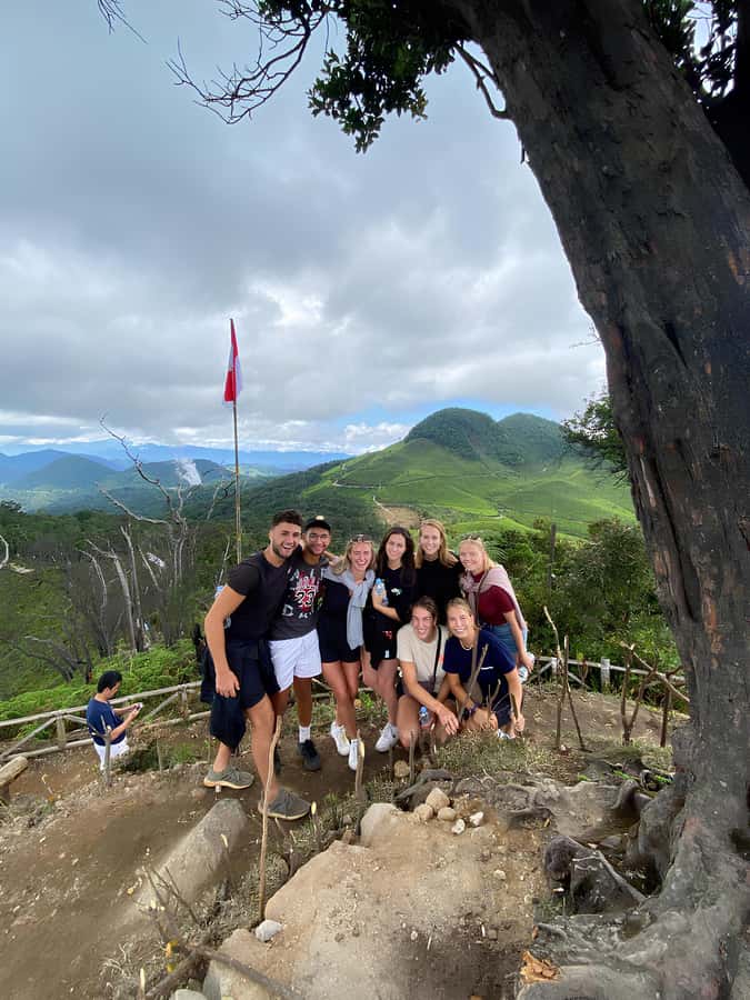 Volcano, Hot Spring, Mud Bath & Tea plantation all included - Crossing the bridge and taking the basket cable car